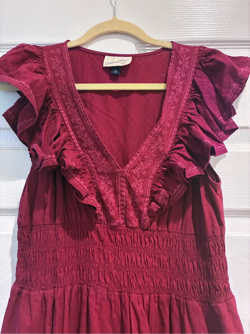 Universal Thread Ruffled Maxi Dress in Deep Berry - Picture 3 of 4